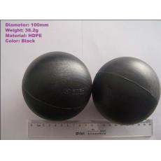 Black HDPE hollow balls 4" (100mm)